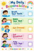Kids Daily Responsibilities Chart — Printable PDF